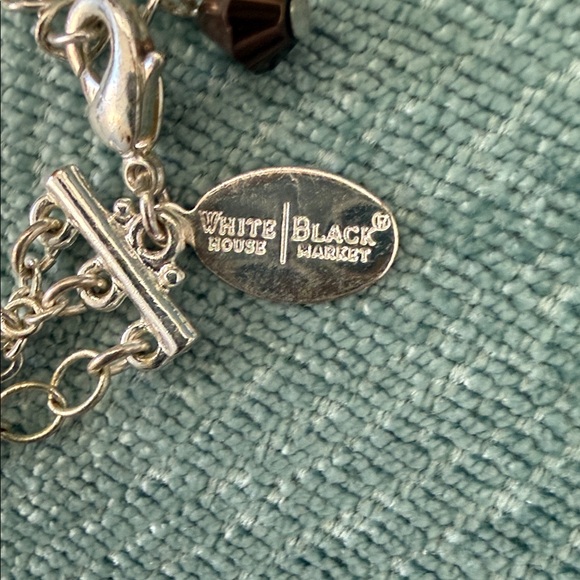 White House Black Market Silver and Brown Necklace - Picture 2 of 3